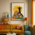 Quadro Canvas Arte Rio de Janeiro - Cristo e Favela