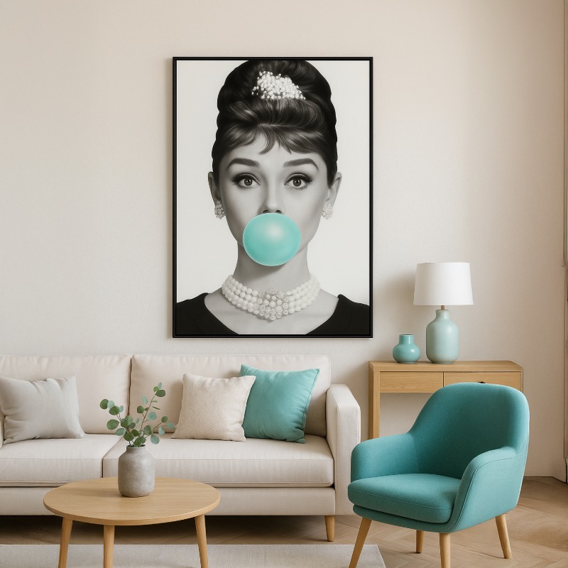 Quadro Canvas Audrey Bubblegum Tiffany
