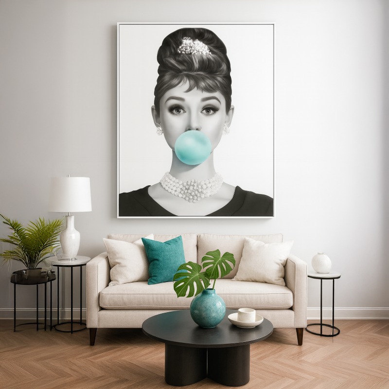 Quadro Canvas Audrey Bubblegum Tiffany - Imagem 4