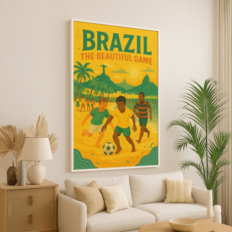 Quadro Canvas Brasil - Futebol