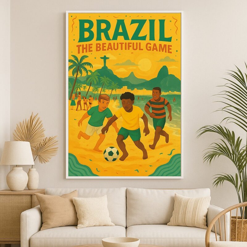 Quadro Canvas Brasil - Futebol