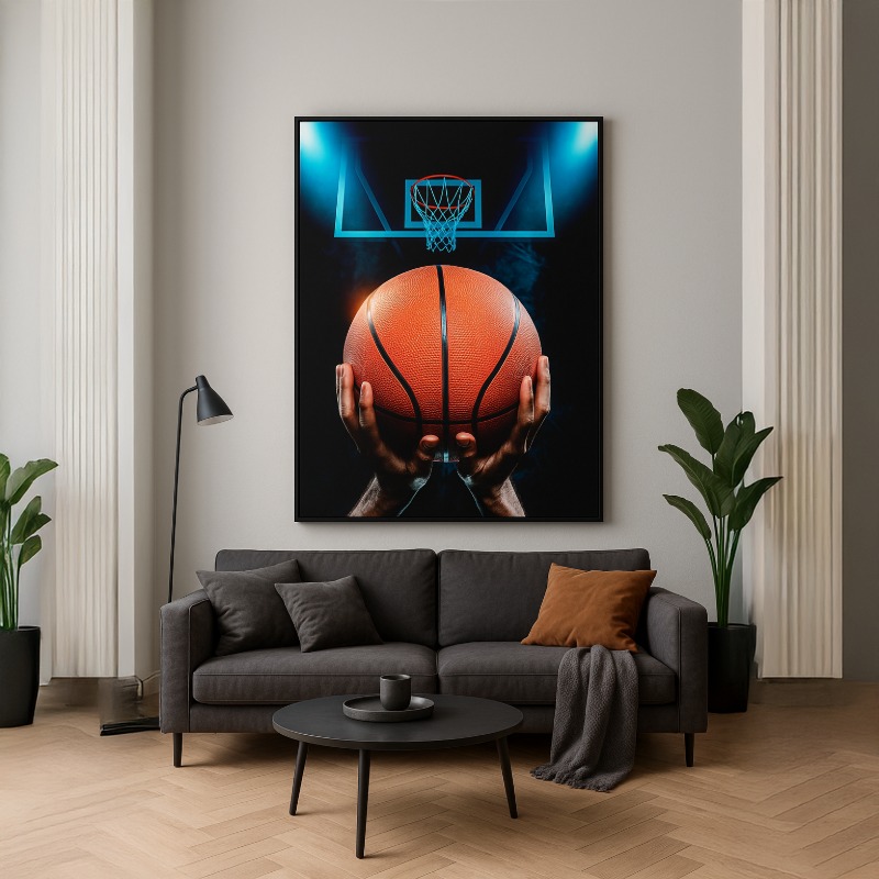 Quadro Canvas Cesta De Basquete