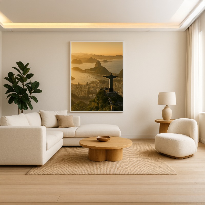 Quadro Canvas Por do Sol Rio de Janeiro