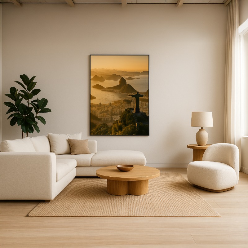 Quadro Canvas Por do Sol Rio de Janeiro