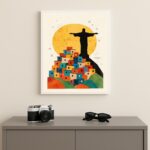 Quadro Cristo Rio de Janeiro Favela