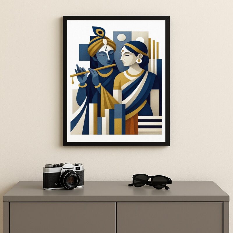 Quadro Decorativo Arte Indiana Casal
