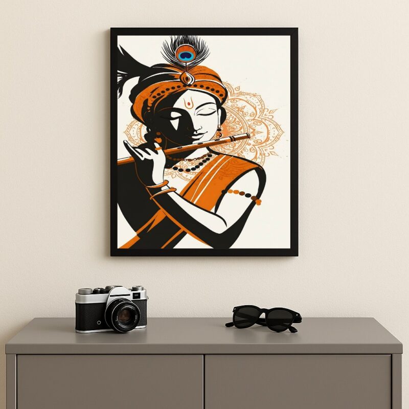 Quadro Decorativo Arte Indiana - Flautista