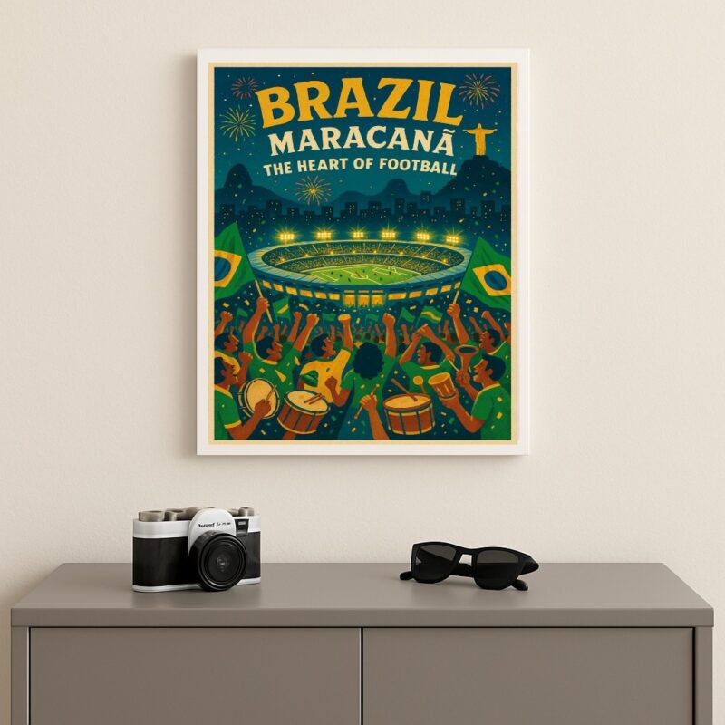 Quadro Decorativo Brasil Estádio Maracanã