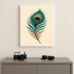 Quadro Decorativo Pena de Pavão