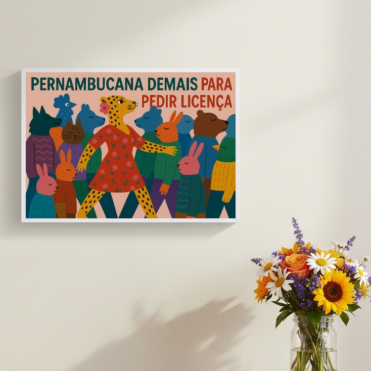 Quadro Pernambucana Demais Para Pedir Licença