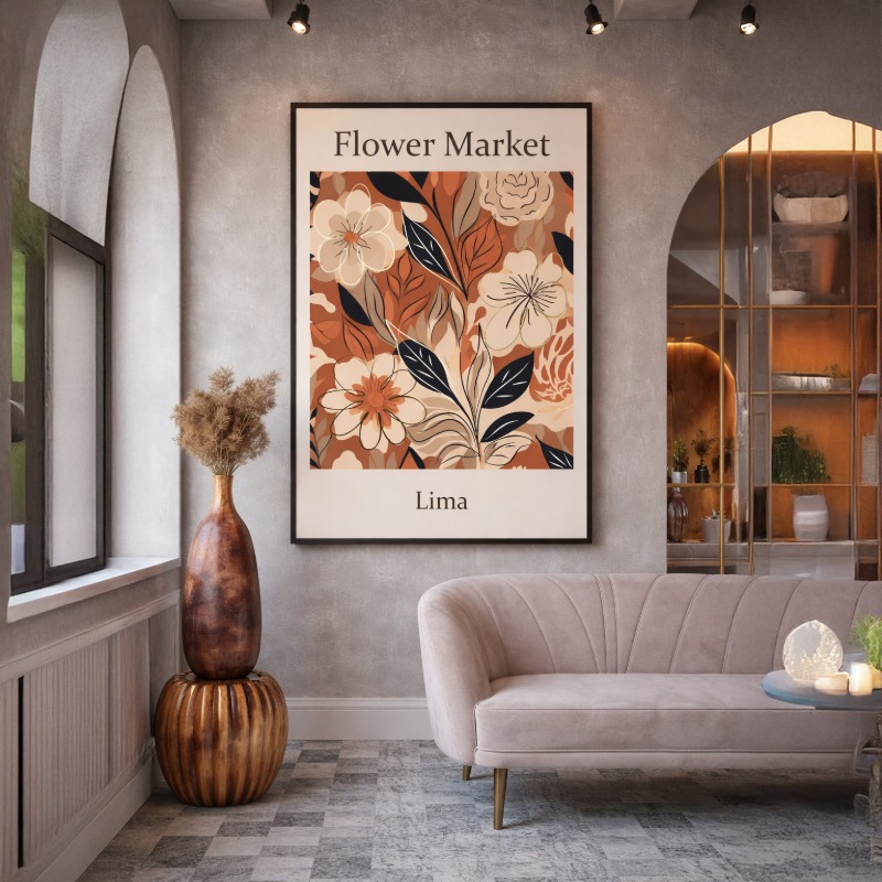 Quadro Canvas - Flower Market - Lima