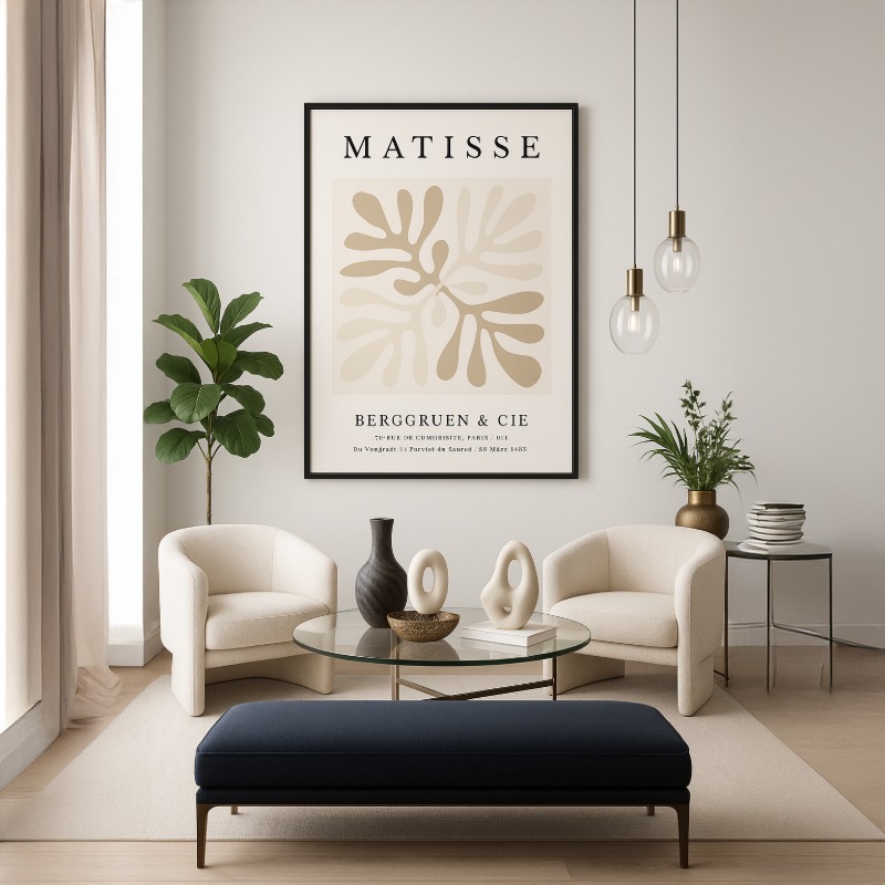 Quadro Canvas - Henri Matisse Papiers Bege