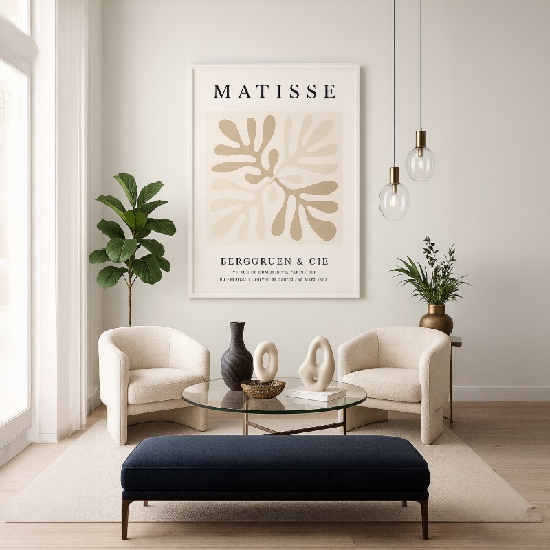Quadro Canvas - Henri Matisse Papiers Bege