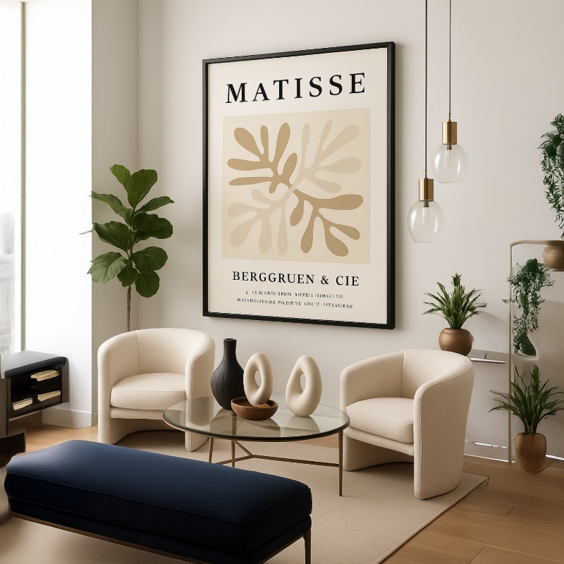 Quadro Canvas - Henri Matisse Papiers Bege