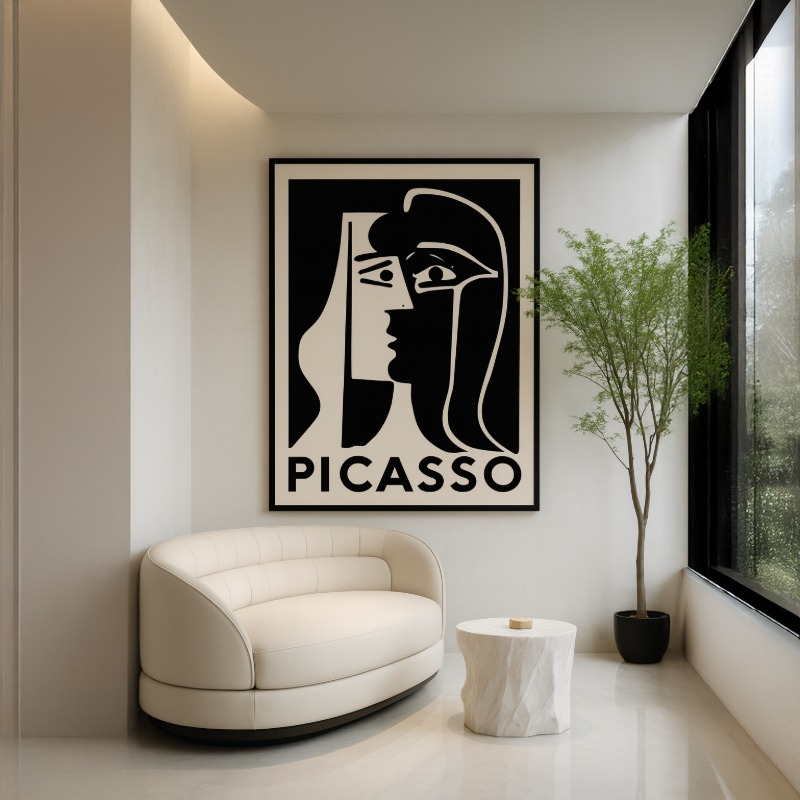 Quadro Canvas - Picasso - Preto No Branco