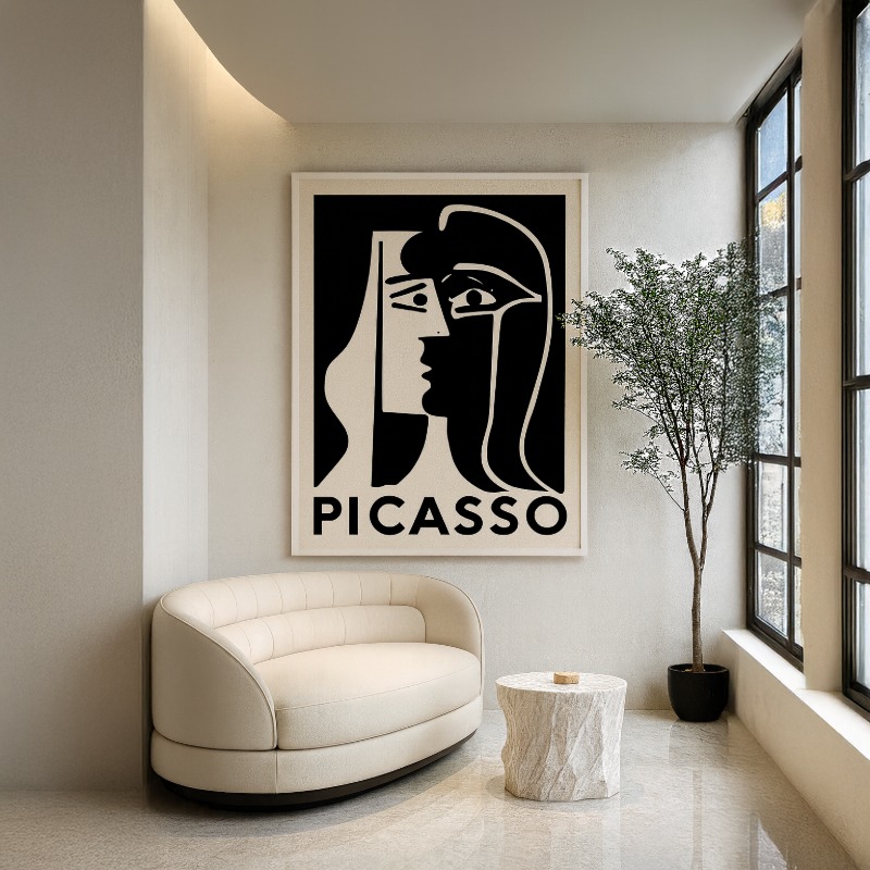 Quadro Canvas - Picasso - Preto No Branco - Imagem 3