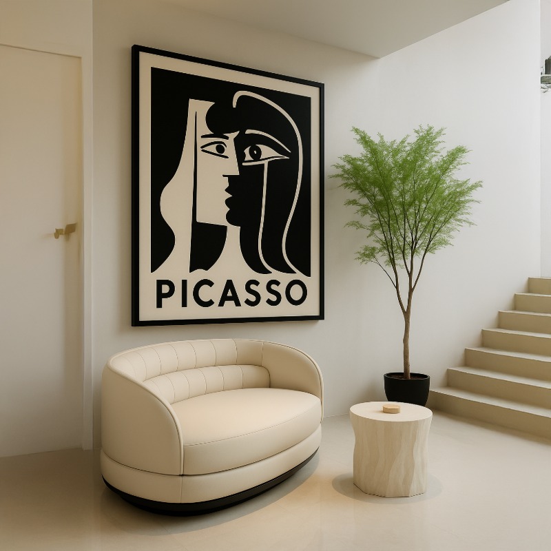 Quadro Canvas - Picasso - Preto No Branco - Imagem 4