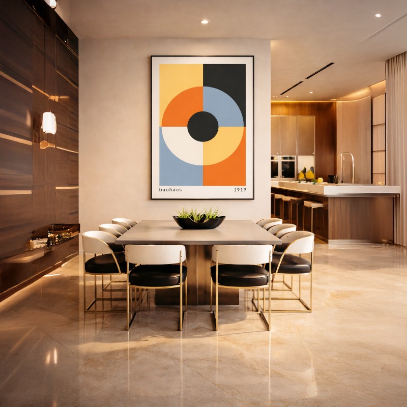 Quadro Canvas Bauhaus Disco Color