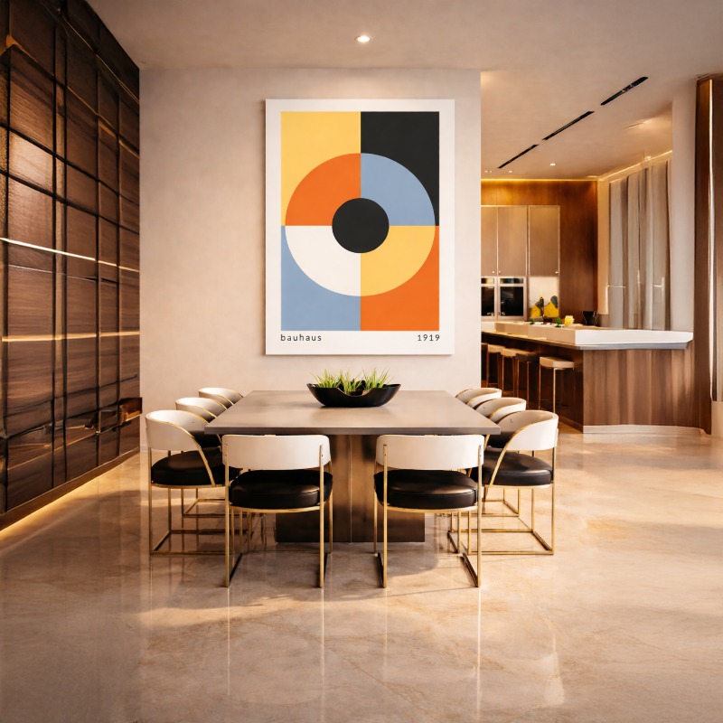 Quadro Canvas Bauhaus Disco Color