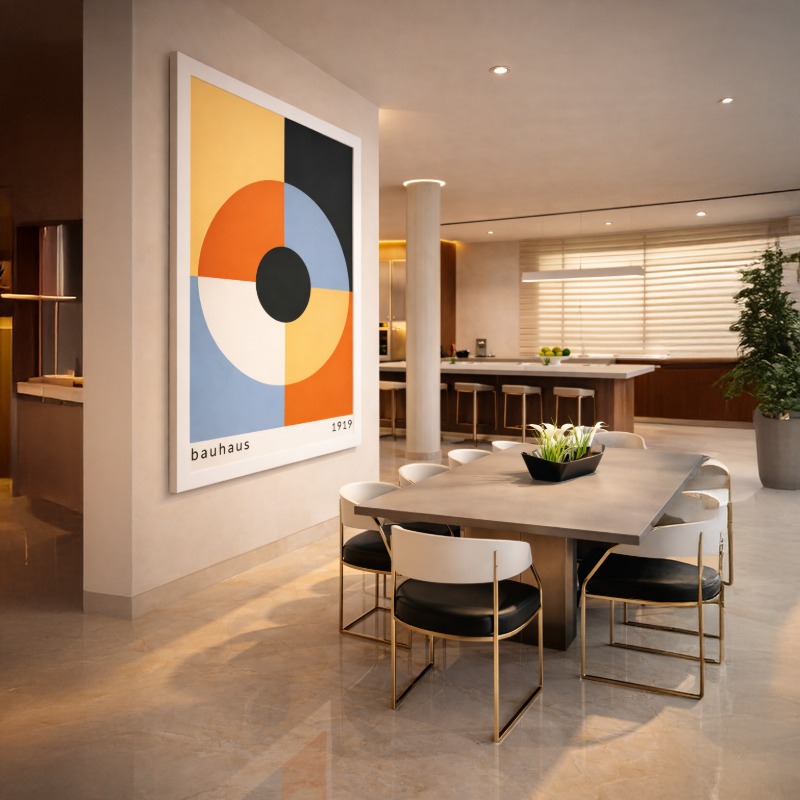 Quadro Canvas Bauhaus Disco Color