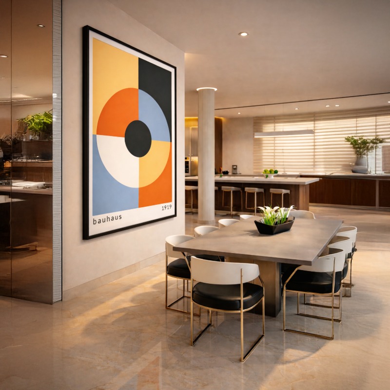 Quadro Canvas Bauhaus Disco Color