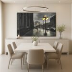 Quadro Canvas Cidade A Noite - Lâmpadas