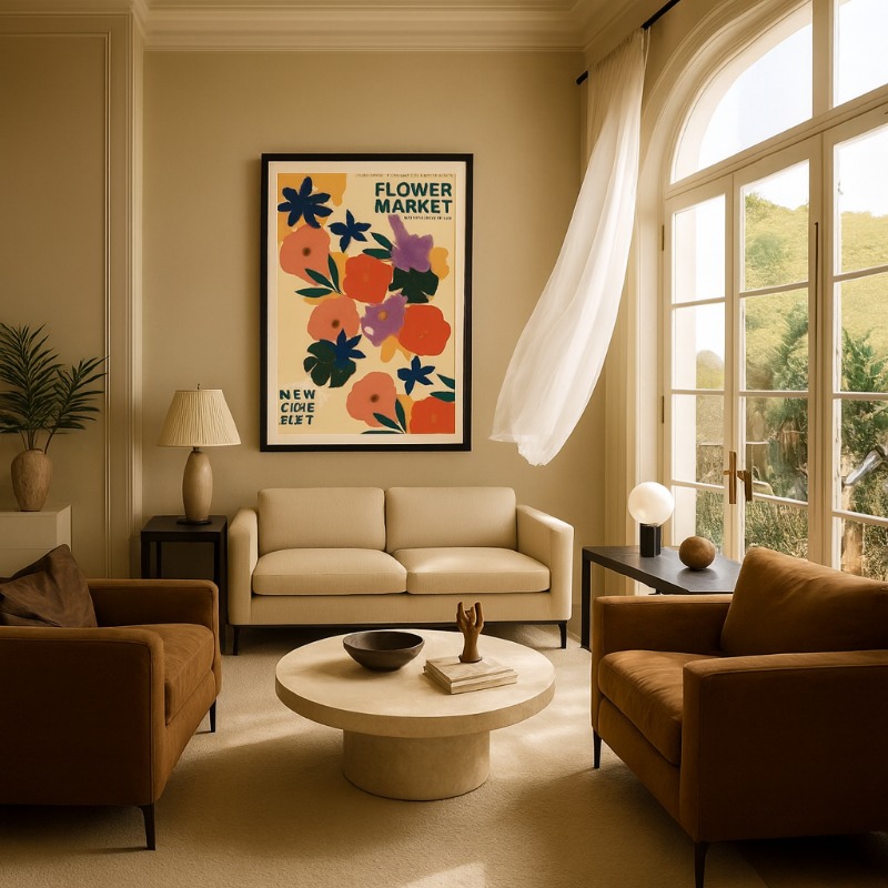 Quadro Canvas Flower Market New York City