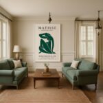Quadro Canvas Henri Matisse Papiers Découpés Bottle Green