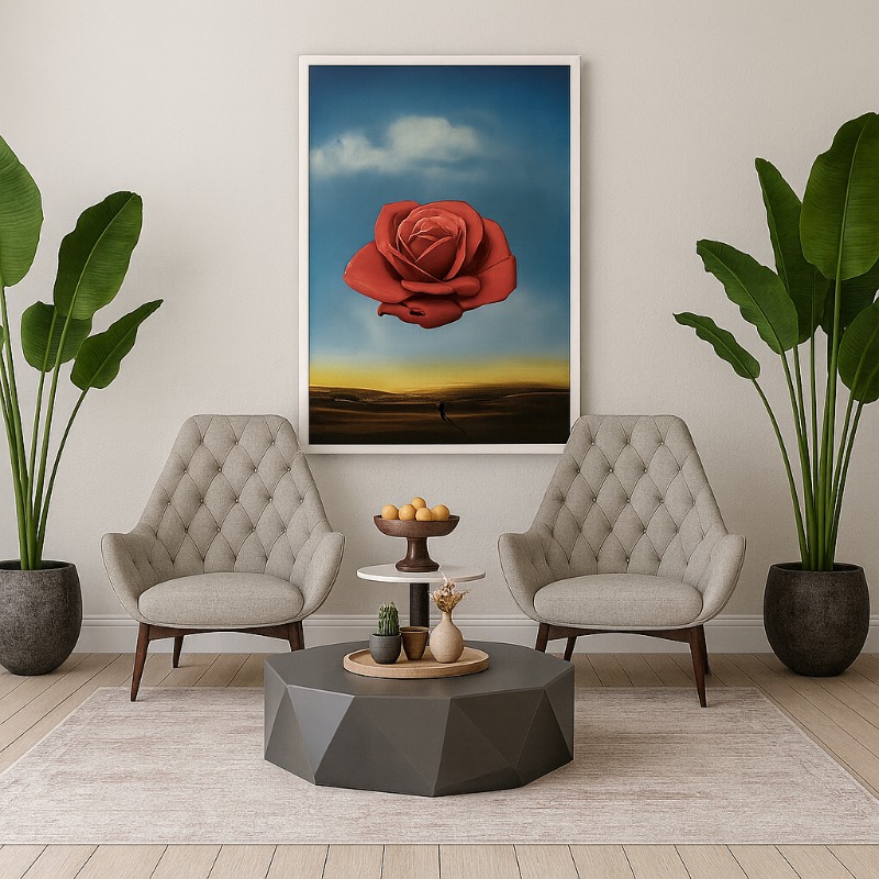 Quadro Canvas La Rosa Meditativa