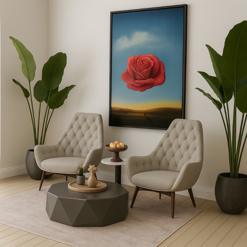 Quadro Canvas La Rosa Meditativa