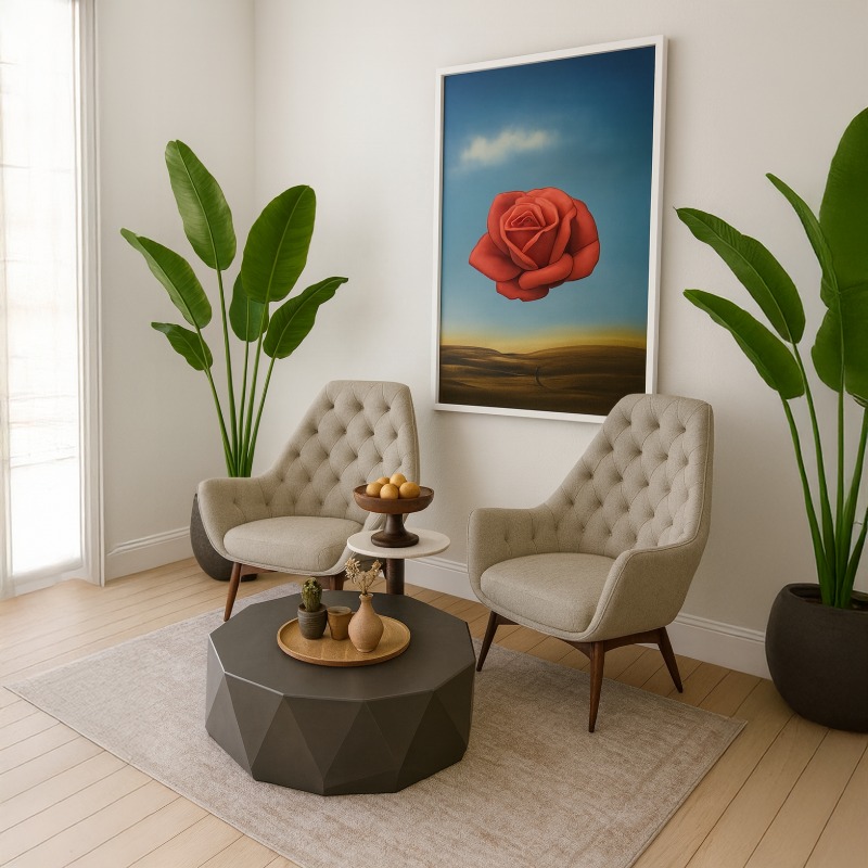 Quadro Canvas La Rosa Meditativa