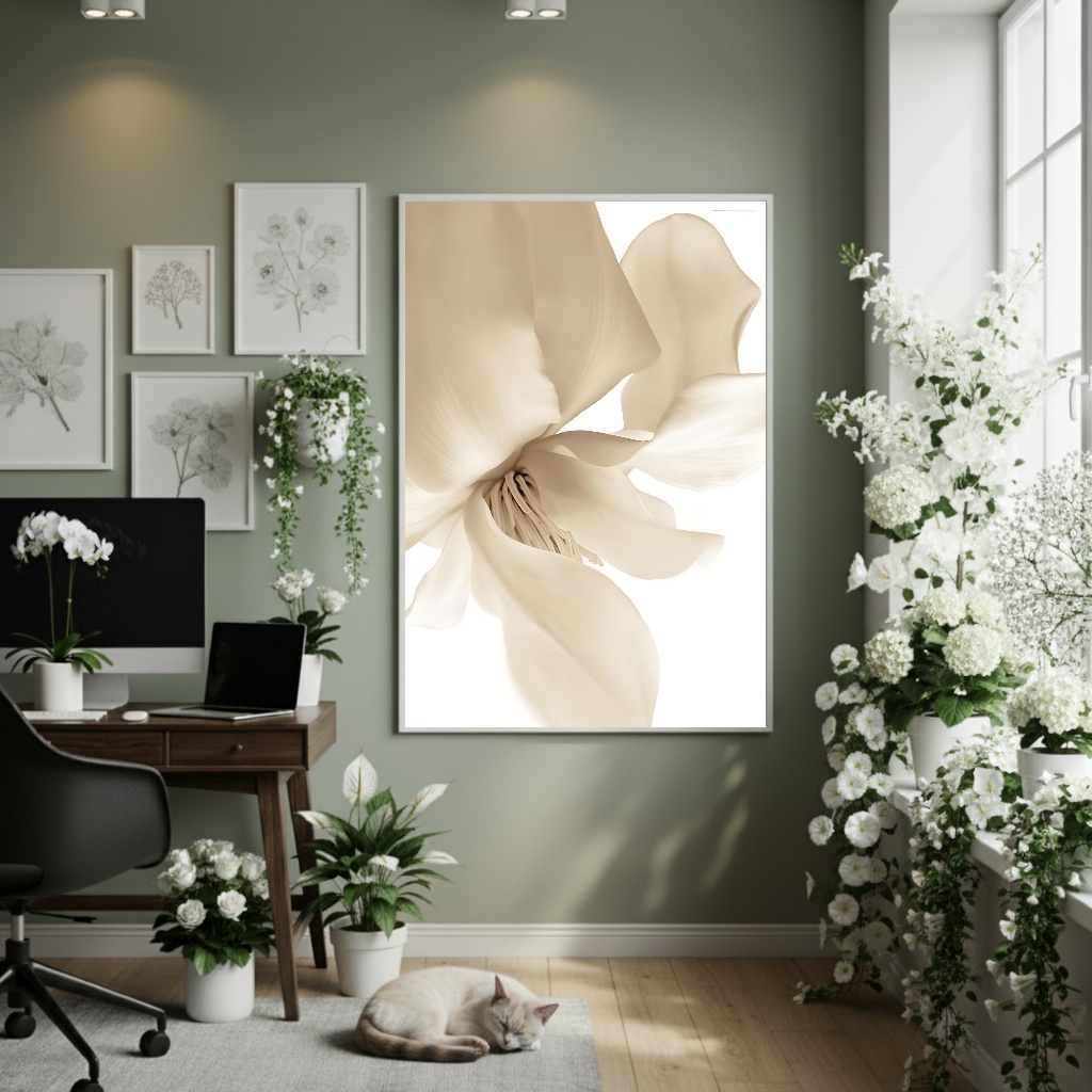 Quadro Decorativo Alvorada Branca - 70x50cm