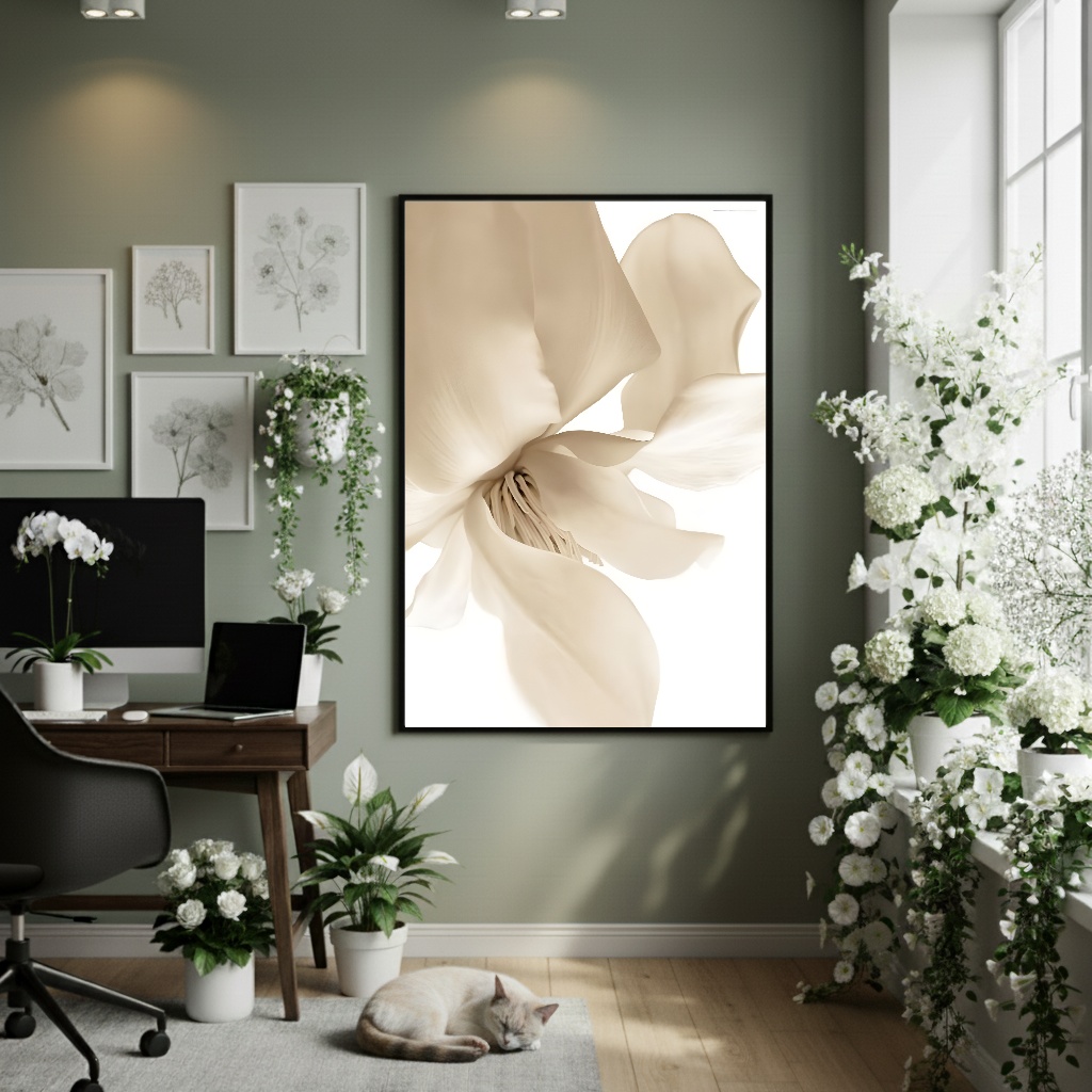 Quadro Decorativo Alvorada Branca - 70x50cm