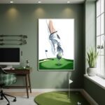 Quadro Decorativo Arte Bola De Golfe - 70x50cm