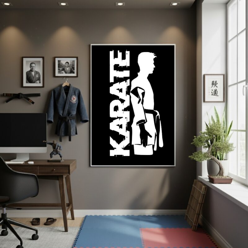 Quadro Decorativo Arte Karatê - 70x50 cm