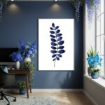 Quadro Decorativo Azul Suave - 70x50cm