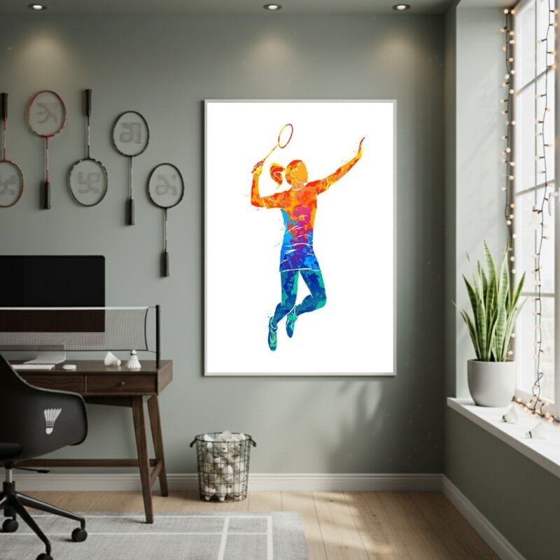 Quadro Decorativo Badminton - 70x50 cm