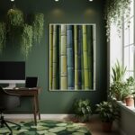 Quadro Decorativo Bambu Tons De Verde - 70x50cm