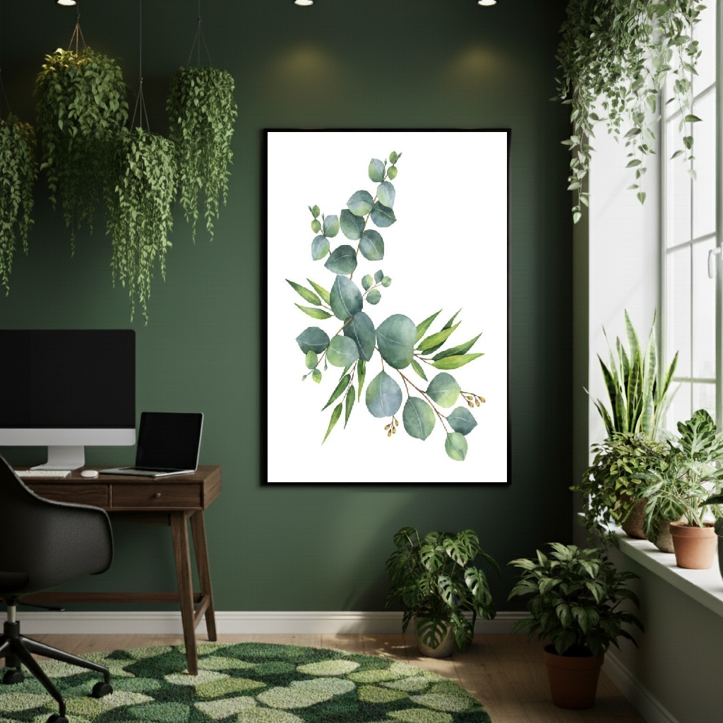 Quadro Decorativo Belo Eucalipto - 70x50cm