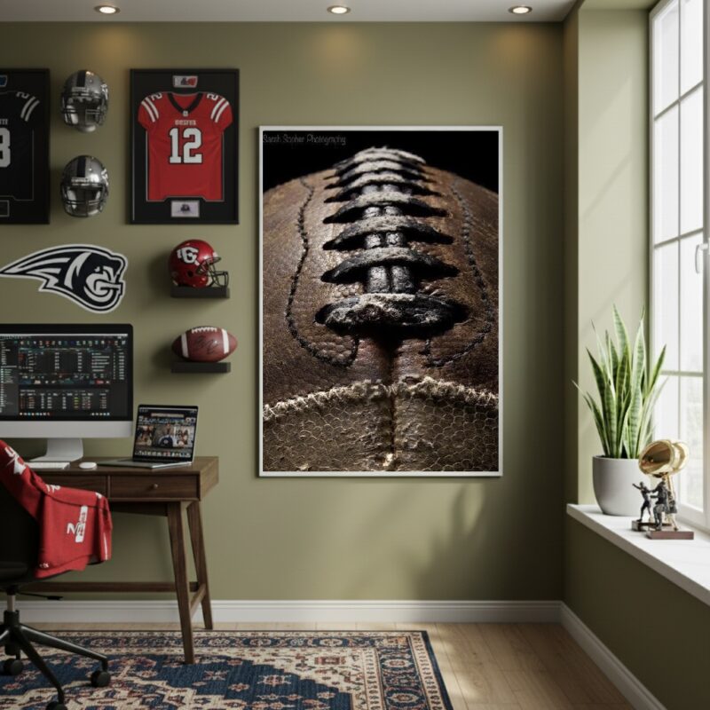Quadro Decorativo Bola De Futebol Americano - 70x50 cm