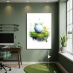Quadro Decorativo Bola De Golfe - 70x50 cm