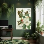 Quadro Decorativo Botânico Floral - 70x50cm
