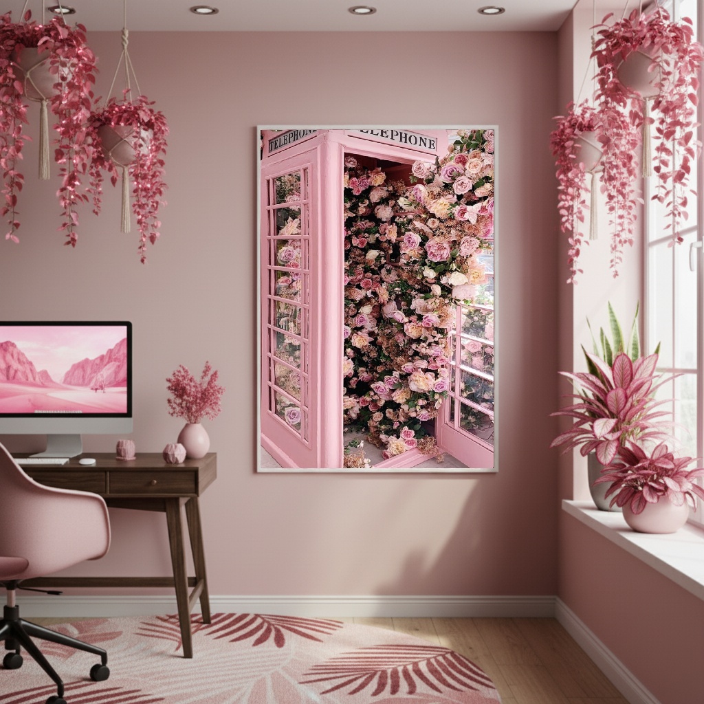 Quadro Decorativo Cabine Jardim - 70x50cm