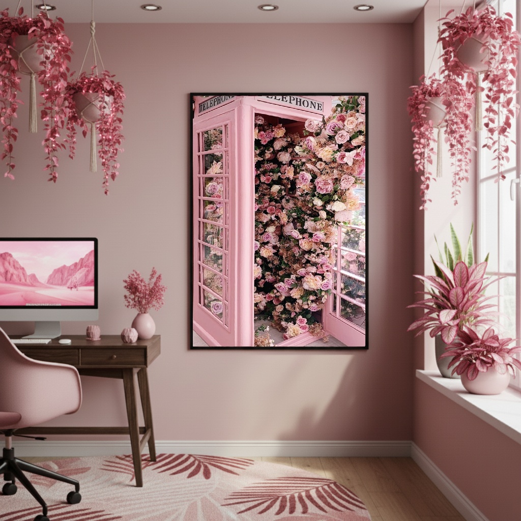 Quadro Decorativo Cabine Jardim - 70x50cm