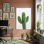 Quadro Decorativo Cacto Verde - 70x50cm