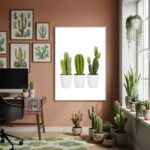 Quadro Decorativo Cactos Pequenos - 70x50cm