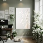 Quadro Decorativo Capim Branco - 70x50cm