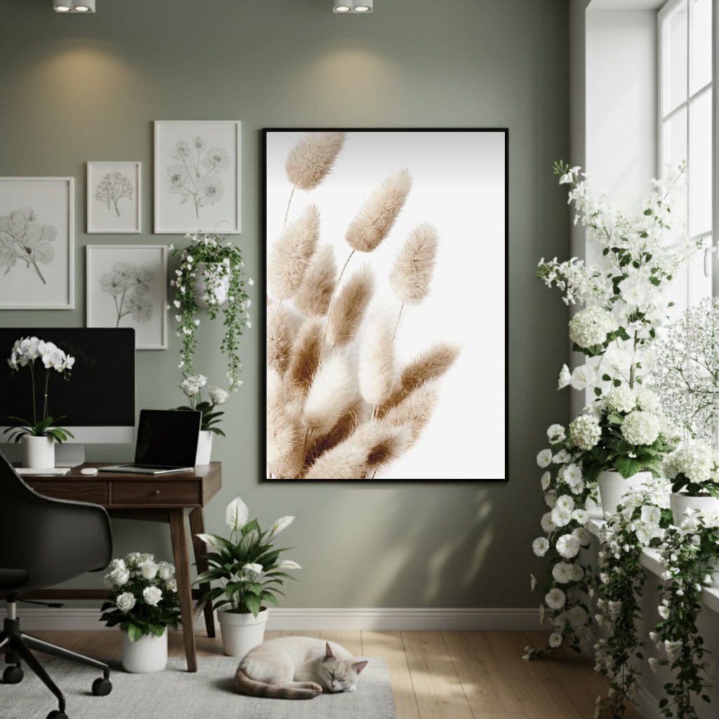 Quadro Decorativo Capim Fofo - 70x50cm
