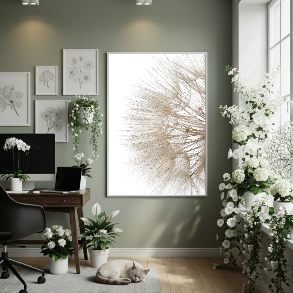 Quadro Decorativo Dente De Leão - 70x50cm