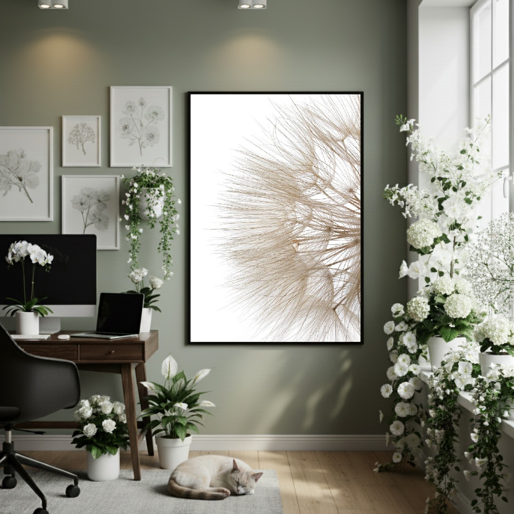 Quadro Decorativo Dente De Leão - 70x50cm